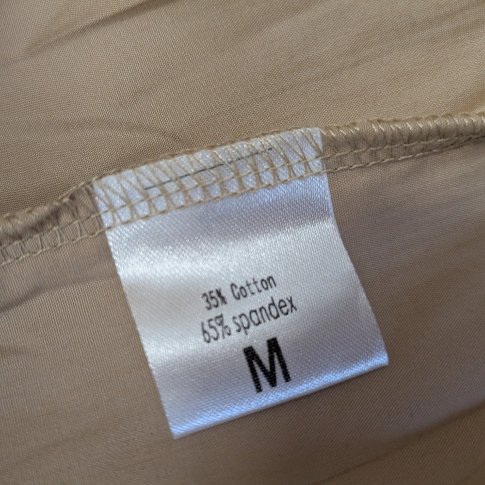 Pleated Sweatshirt Dress Women's Medium Cozy Tan Long Sleeve - Picture 6 of 8
